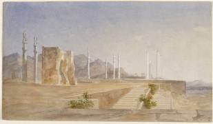 Le grand escalier de Persépolis (Eugène Napoléon Flandin) - Muzeo.com