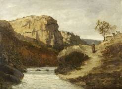 Le Grand Rocher à la gardeuse de chèvres (Paul Camille Guigou) - Muzeo.com