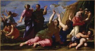 Le Passage des Cailles en Egypte (Giovanni Francesco Romanelli) - Muzeo.com