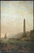 Le phare de Gênes provenant du décor du château de Maisons-Laffitte (Jean-Joseph-Xavier Bidauld) - Muzeo.com