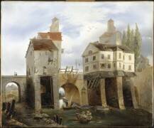 Le pont de Moret (Robert Léopold Leprince) - Muzeo.com