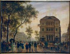 Le Théâtre de l'Ambigu-Comique et le boulevard Saint-Martin. (Giuseppe Canella) - Muzeo.com