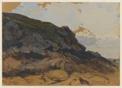 Le tombeau de Chateaubriand au Grand Bé de Saint Malo (Eugène Isabey) - Muzeo.com