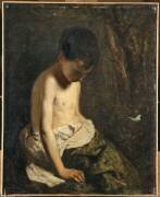 L'Enfant au papillon (portrait de J. Dutilleux, fils de l'artiste) (Constant Dutilleux) - Muzeo.com