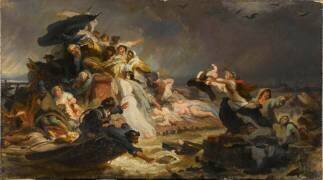 Les inondés de la Loire (Louis Félix Leullier) - Muzeo.com