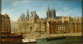 L'Hôtel de Ville et la place de Grève (Jean-Baptiste Nicolas Raguenet) - Muzeo.com
