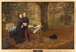 L'Impératrice et son fils le Prince Impérial à Chilslehurst Campden Place. (James Tissot) - Muzeo.com