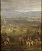 Louis XIV au siège de Valenciennes en 1677 - l'assaut du 16 mars 1677 - esquisse (Adam Frans van der Meulen) - Muzeo.com