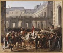 Louis-Philippe, duc d'Orléans, nommé lieutenant général du royaume, quitte à cheval le Palais Royal (Horace Vernet) - Muzeo.com
