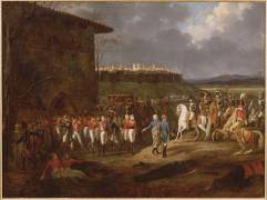 Napoléon Ier se faisant présenter à Astorga des prisonniers anglais (Hippolyte Lecomte) - Muzeo.com