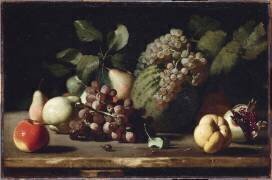 Nature morte aux raisins et à la grenade (anonymous) - Muzeo.com