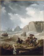 Naufrage sur la côte bretonne (Pierre-Emile Berthélemy) - Muzeo.com