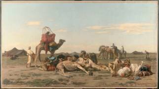 Nomades dans le Sahara, saison d'hiver (Georges Washington) - Muzeo.com