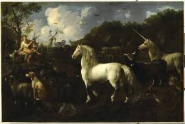 Orphée charmant les animaux au son de sa lyre (Domenico Brandi) - Muzeo.com