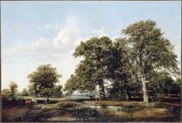 Paysage aux grands chênes (Frédéric Bourgeois de Mercey) - Muzeo.com