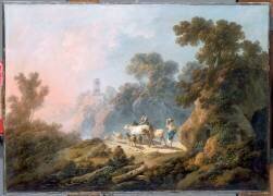 Paysage avec troupeau (Jean Pillement) - Muzeo.com