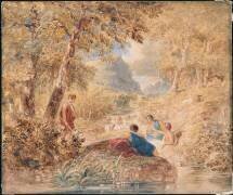 Paysage bucolique inspiré de Virgile (Thalès Fielding) - Muzeo.com