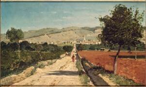 Paysage de Provence. Vue de Saint-Saturnin-les-Apt (Paul Camille Guigou) - Muzeo.com