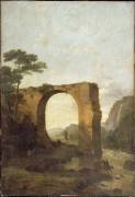 Paysage italien avec une grande arche provenant du décor du château de Maisons-Laffitte (Jean-Victor Bertin) - Muzeo.com