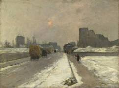 Paysage, neige à la porte d'Asnières (René Billotte) - Muzeo.com