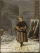 Petite fille dans la neige (Louis-Simon Cabaillot-Lassalle) - Muzeo.com
