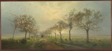 Pommiers et genêts en fleurs (Antoine Chintreuil) - Muzeo.com