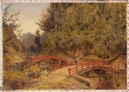 Pont sacré et pont banal à Nikko (Félix Régamey) - Muzeo.com