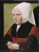 Portrait de femme tenant un chapelet (Dirck Jacobsz) - Muzeo.com
