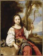 Portrait de fillette en Diane (Abraham van den Tempel) - Muzeo.com