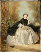 Portrait de jeune femme dans un parc (Henri Baron) - Muzeo.com