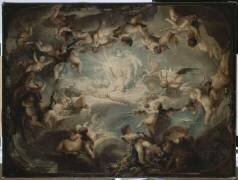 Projet de plafond : triomphe de l'amour sur les autres dieux (Gabriel Jacques de Saint-Aubin) - Muzeo.com