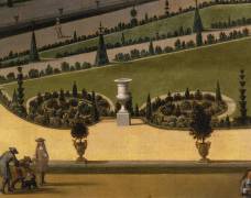 Promenade de Louis XIV en vue du Parterre du Nord dans les jardins de Versailles vers 1688 (Etienne Allegrain) - Muzeo.com