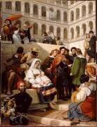 Raphaël au Vatican (dans la cour de Saint Damase) (Horace Vernet) - Muzeo.com