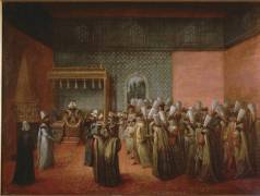 Réception d'un ambassadeur français à Constantinople (Jean-Baptiste van Mour) - Muzeo.com