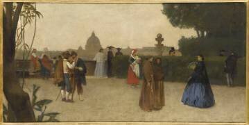 Rome, terrasse de la villa Médicis (Jean-Jacques Henner) - Muzeo.com