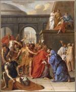 Saint Jacques le Majeur, conduit au supplice, guérit un paralytique et embrasse son accusateur (Noël-Nicolas Coypel) - Muzeo.com