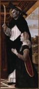 Saint Pierre Martyr et une donatrice agenouillée (Ambrogio Bergognone) - Muzeo.com