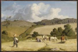 Scène de moisson à Holmstrup, Danemark (Lorenz Frølich) - Muzeo.com