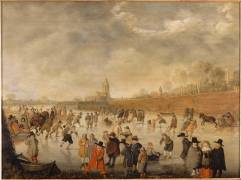 Scène de patinage à Kampen (Barent Avercamp) - Muzeo.com