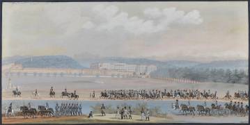 Serre lettre : Revue passée par napoléon à Schönbrunn (Balthazar Wigand) - Muzeo.com