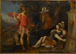 Tancrède et Clorinde à la fontaine (Ambroise Dubois (d'après)) - Muzeo.com