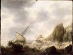 Tempête près d'une côte rocheuse (Jacob Adriaensz Bellevois) - Muzeo.com