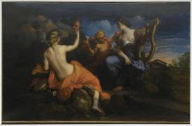 Thalie et Erato, muses de la Comédie (Louis Boullogne the Younger) - Muzeo.com