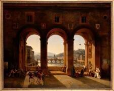 Vue de Florence, Ponte-Vecchio (Lancelot-Théodore Turpin de...) - Muzeo.com