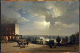 Vue de la campagne de Richmond, effet de clair de lune (Hippolyte Sebron) - Muzeo.com
