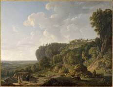 Vue de la campagne romaine, du côté de la voie appienne, dit aussi Vue de Tivoli (Jean-François Sablet) - Muzeo.com