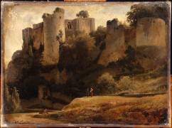 Vue du château de Falaise (Louis-Auguste Lapito) - Muzeo.com