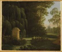Vue du parc d'Ermenonville : la fontaine des Amours dans le Bocage (anonymous) - Muzeo.com