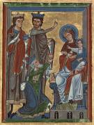 Adoration of the Magi from Psalter Ms 4 (German School) - Muzeo.com