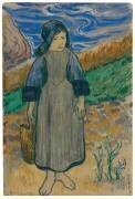 Jeune Bretonne au bord de la mer (Paul Gauguin) - Muzeo.com